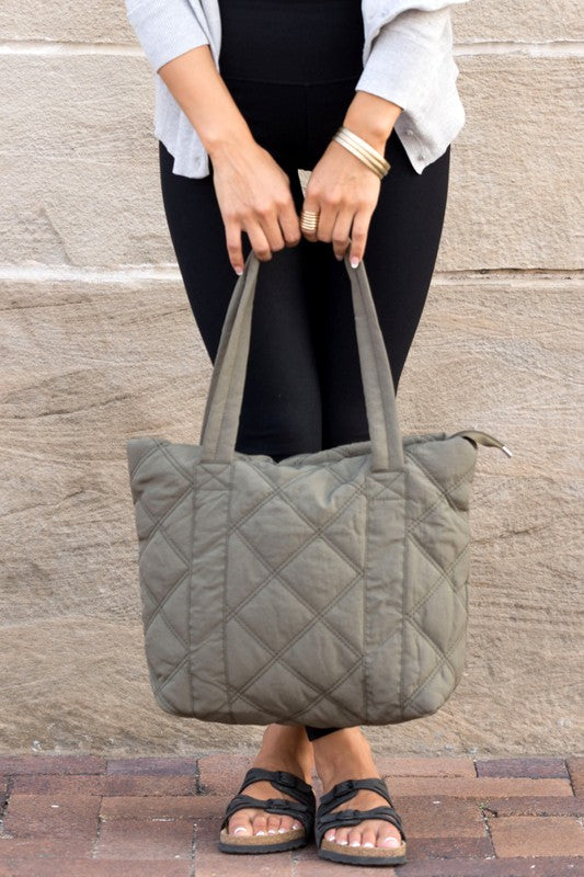 Quilted Tote-Charmful Clothing Boutique