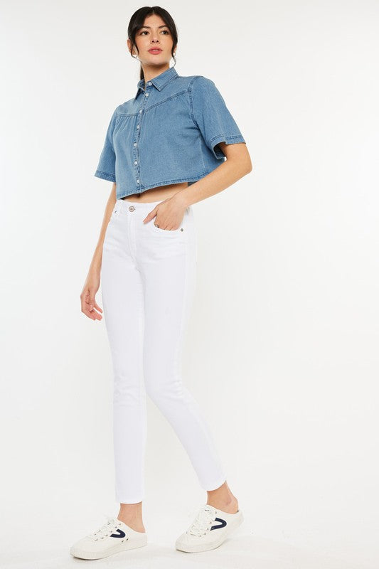 Kan Can High Rise Ankle Skinny Jeans-Charmful Clothing Boutique