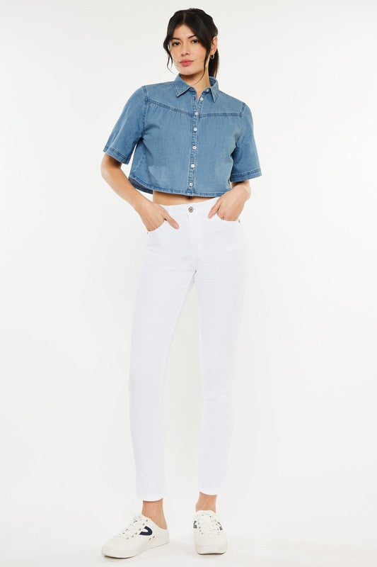 Kan Can High Rise Ankle Skinny Jeans-Charmful Clothing Boutique