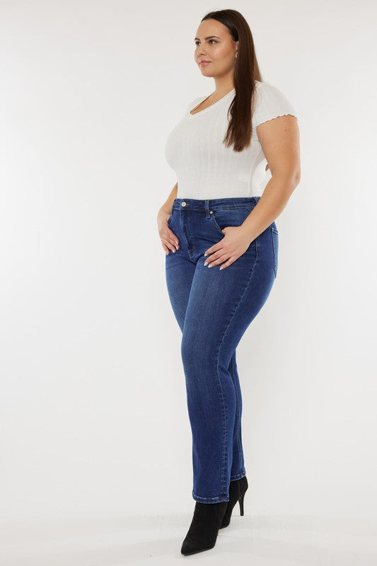 Kan Can Plus Slim Straight Jeans-Charmful Clothing Boutique