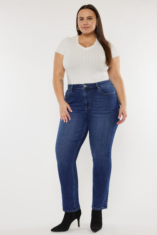 Kan Can Plus Slim Straight Jeans-Charmful Clothing Boutique