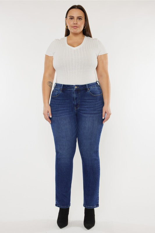 Kan Can Plus Slim Straight Jeans-Charmful Clothing Boutique