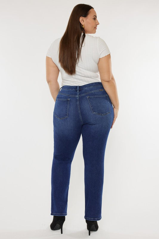 Kan Can Plus Slim Straight Jeans-Charmful Clothing Boutique