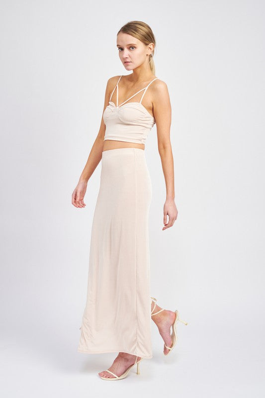 HIGH WAISTED MAXI SKIRT-Charmful Clothing Boutique