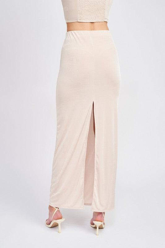 HIGH WAISTED MAXI SKIRT-Charmful Clothing Boutique