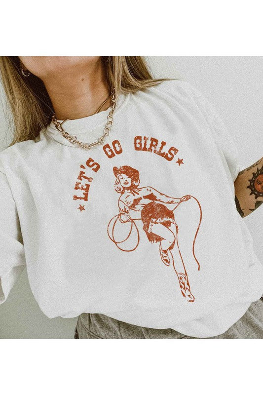 LETS GO GIRLS OVERSIZED GRAPHIC TEE / T-SHIRT-Charmful Clothing Boutique