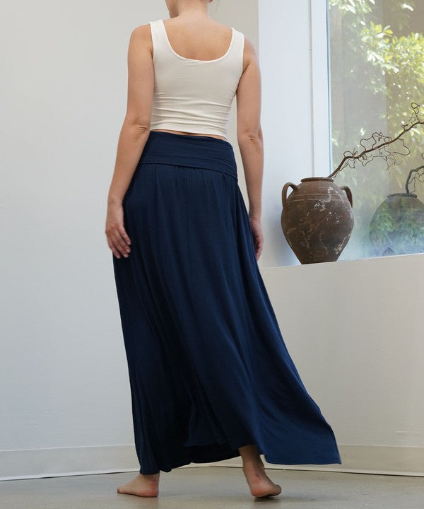 BAMBOO YOGA MAXI SKIRT-Charmful Clothing Boutique