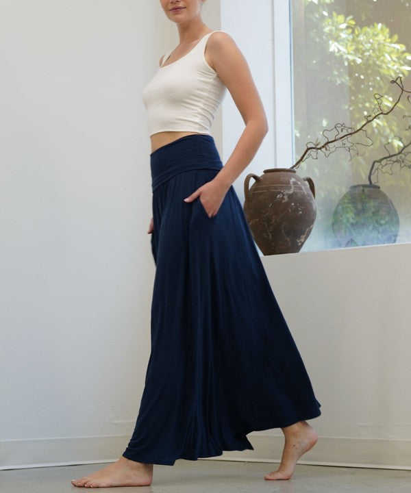 BAMBOO YOGA MAXI SKIRT-Charmful Clothing Boutique