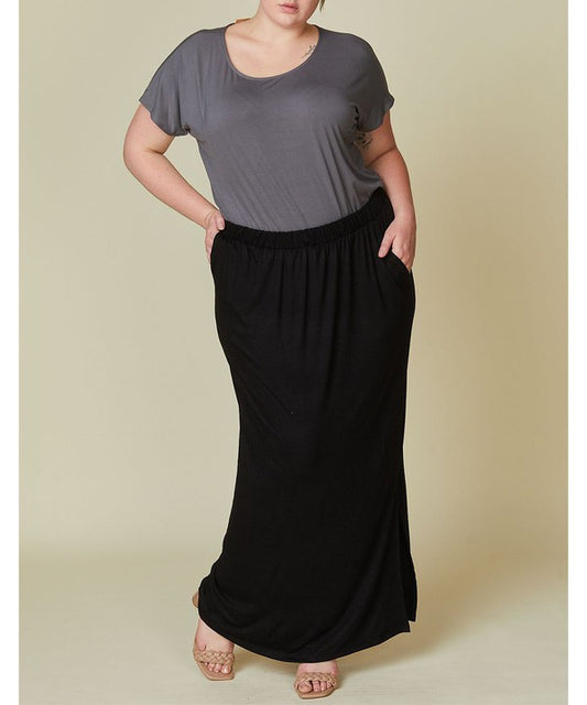 BAMBOO CLASSIC SKIRT FOR CURVY-Charmful Clothing Boutique