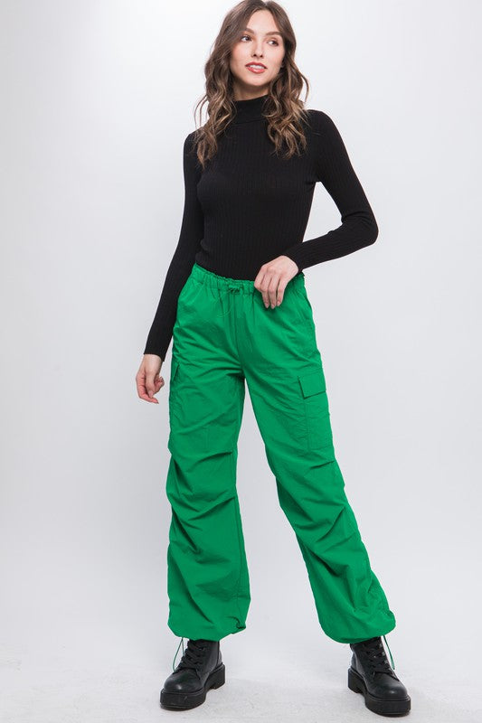 Loose Fit Parachute Cargo Pants-Charmful Clothing Boutique