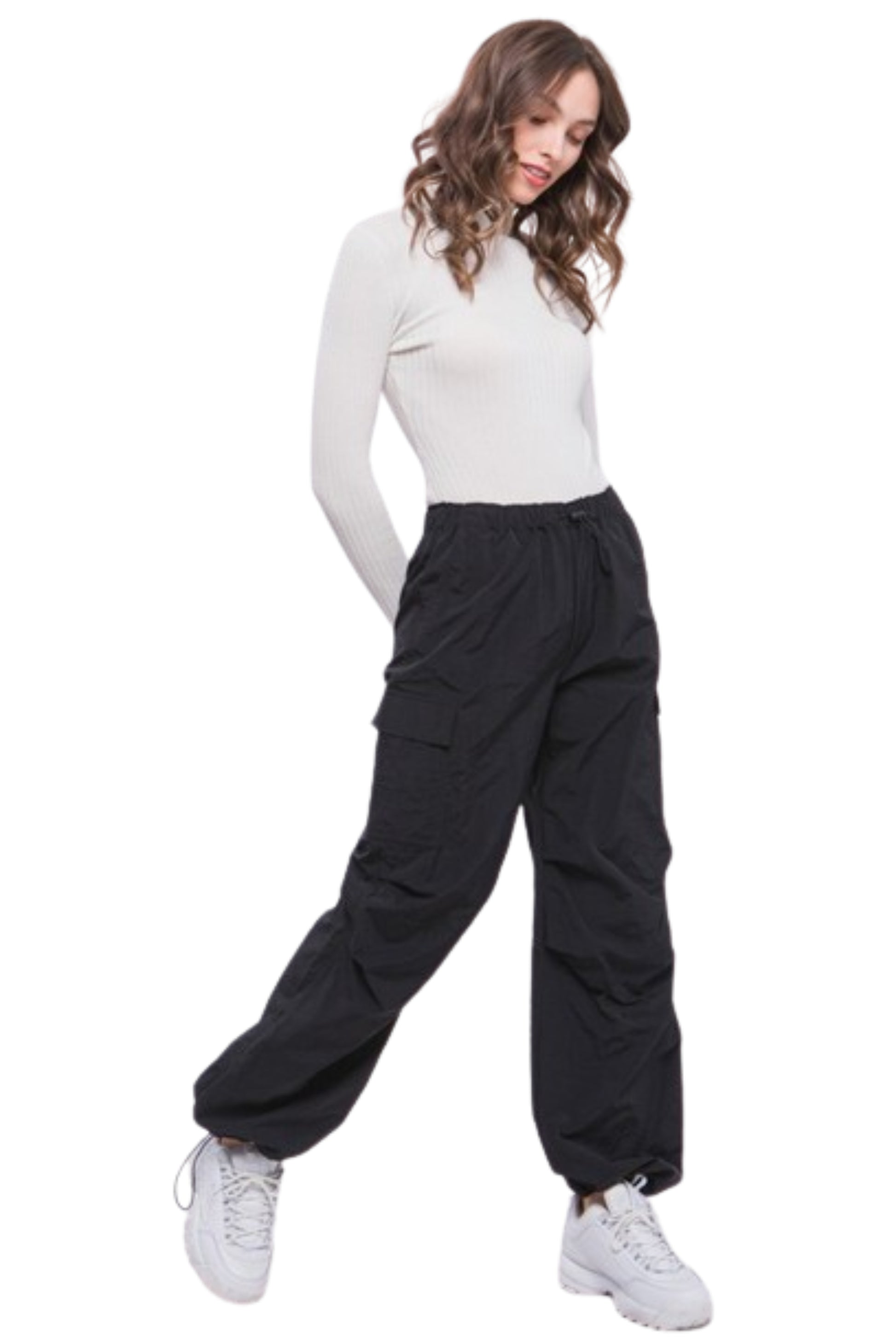 Loose Fit Parachute Cargo Pants-Charmful Clothing Boutique