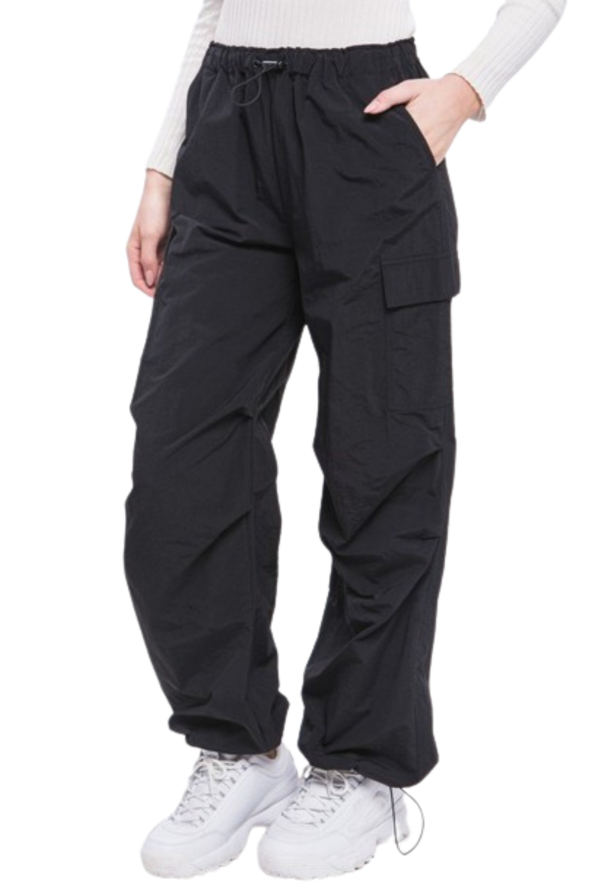 Loose Fit Parachute Cargo Pants-Charmful Clothing Boutique