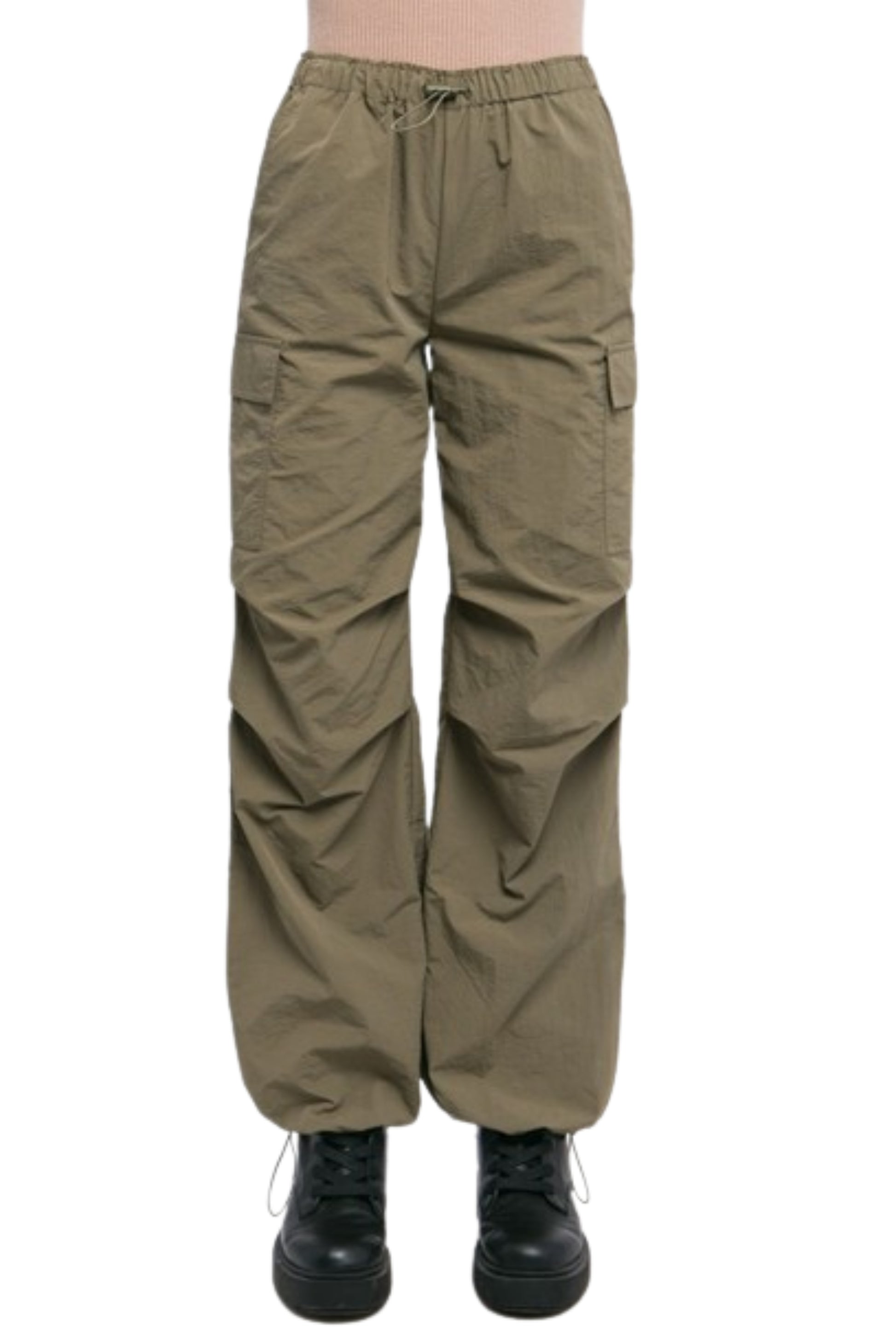 Loose Fit Parachute Cargo Pants-Charmful Clothing Boutique