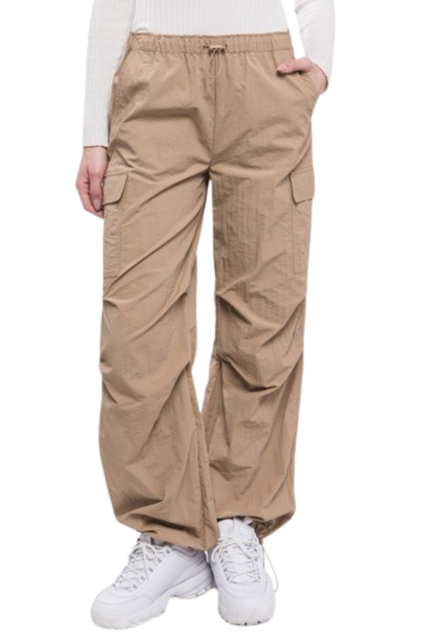 Loose Fit Parachute Cargo Pants-Charmful Clothing Boutique