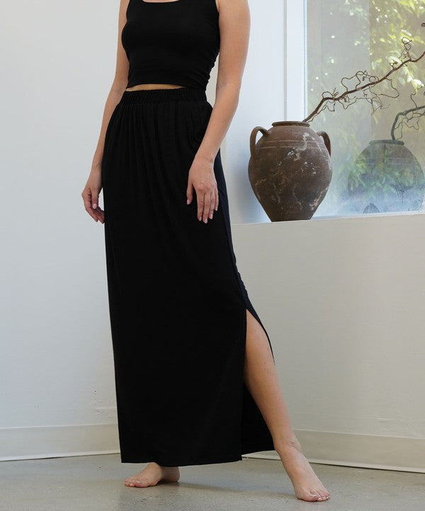 BAMBOO CLASSIC SKIRT-Charmful Clothing Boutique