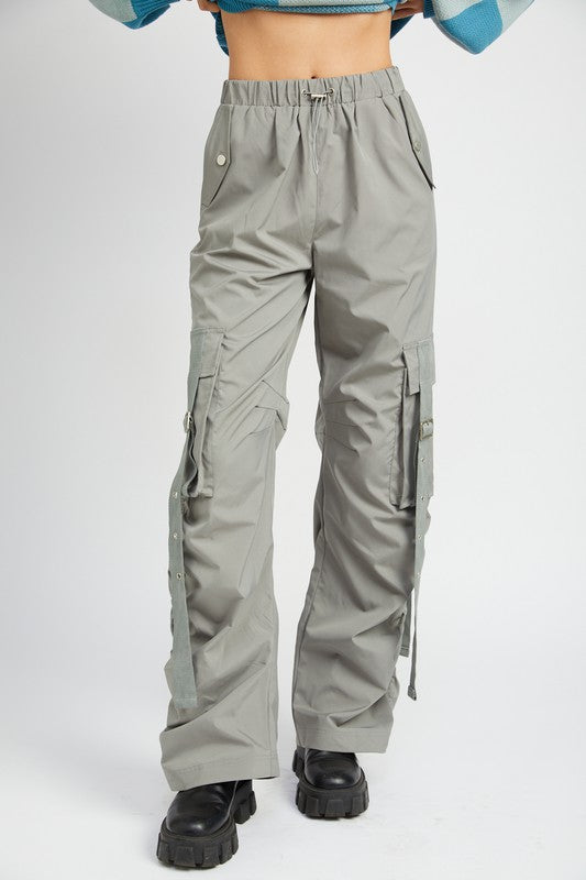 CARGO PARACHUTE PANTS-Charmful Clothing Boutique