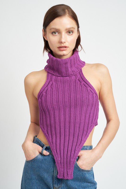 KNIT TURTLE NECK TOP-Charmful Clothing Boutique