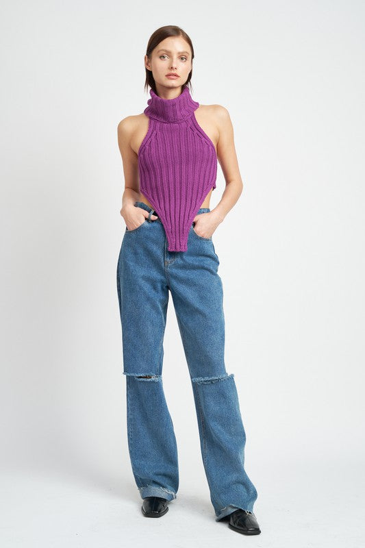 KNIT TURTLE NECK TOP-Charmful Clothing Boutique