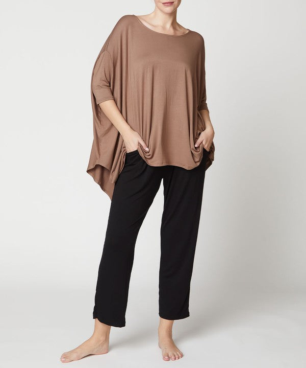 Bamboo Poncho Tunic-Charmful Clothing Boutique