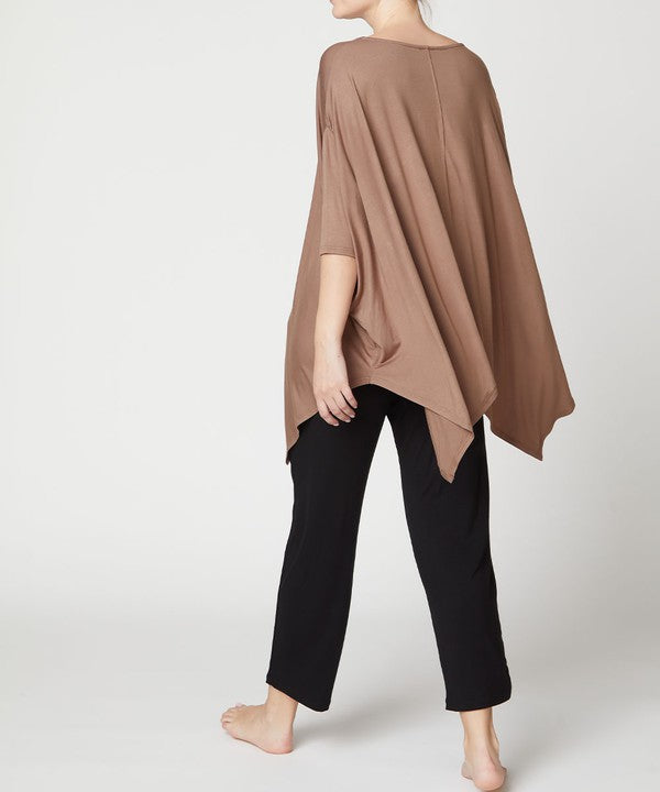 Bamboo Poncho Tunic-Charmful Clothing Boutique