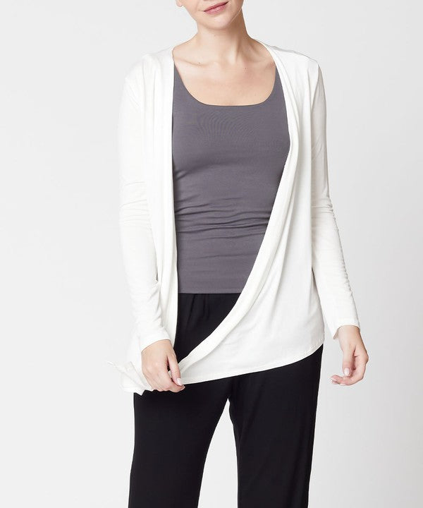 BAMBOO SIMPLE TIE FRONT CARDIGAN-Charmful Clothing Boutique
