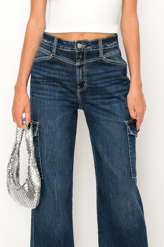 High Rise Wide Jeans-Charmful Clothing Boutique