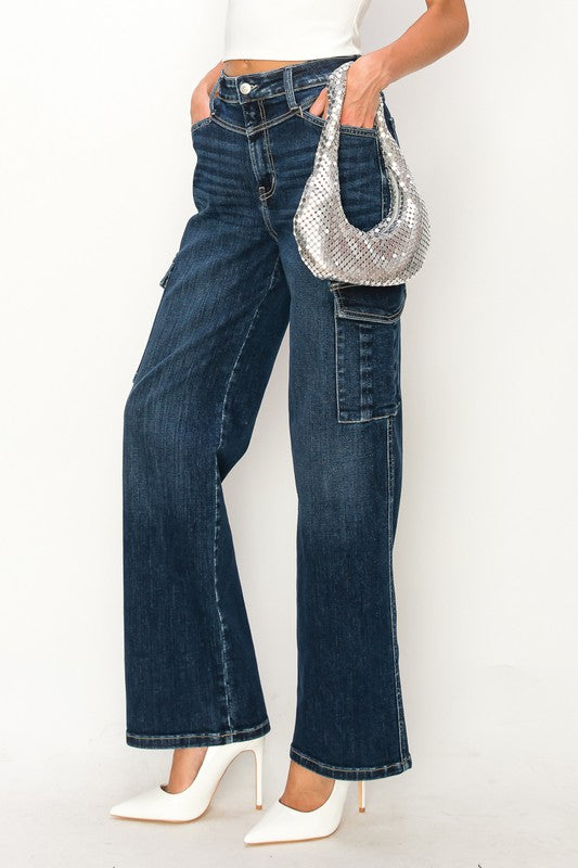 High Rise Wide Jeans-Charmful Clothing Boutique