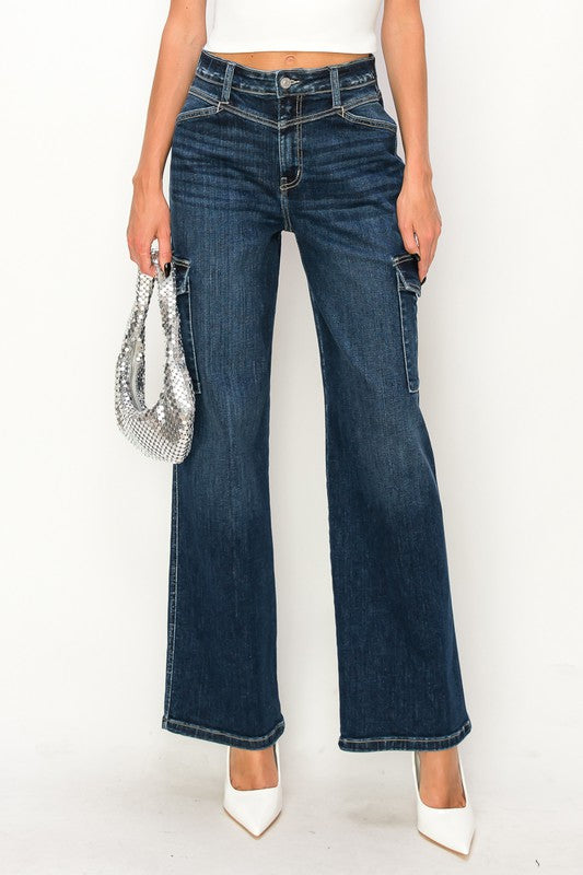 High Rise Wide Jeans-Charmful Clothing Boutique