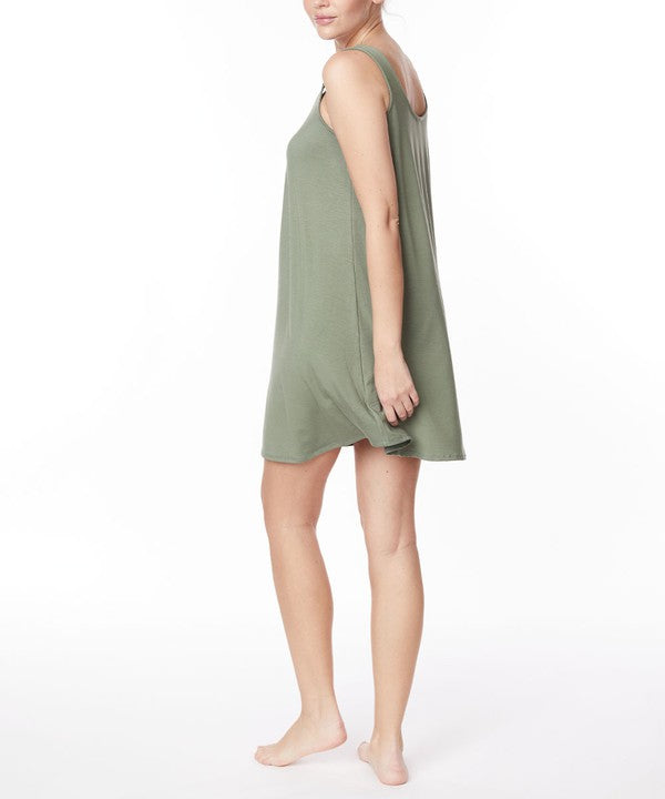 BAMBOO PAJAMA CAMI DRESS-Charmful Clothing Boutique