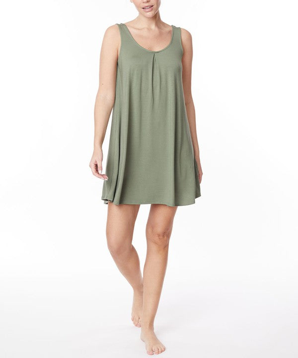 BAMBOO PAJAMA CAMI DRESS-Charmful Clothing Boutique