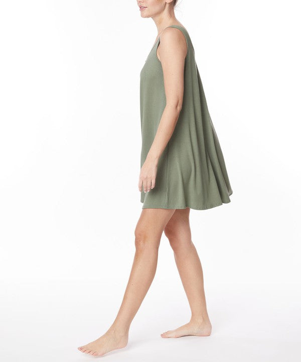 BAMBOO PAJAMA CAMI DRESS-Charmful Clothing Boutique