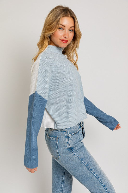 Color Block Oversize Sweater-Charmful Clothing Boutique