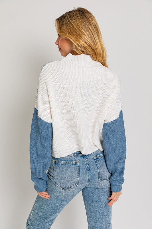 Color Block Oversize Sweater-Charmful Clothing Boutique