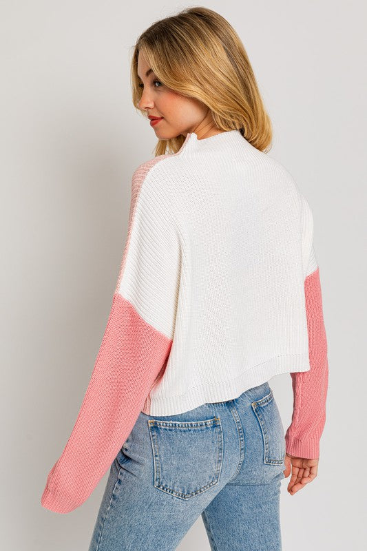 Color Block Oversize Sweater-Charmful Clothing Boutique