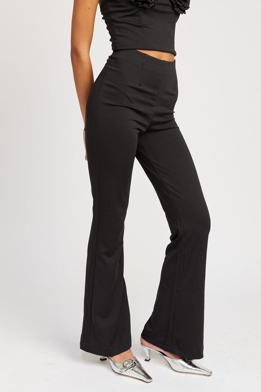 High Waist Flared Pants-Charmful Clothing Boutique