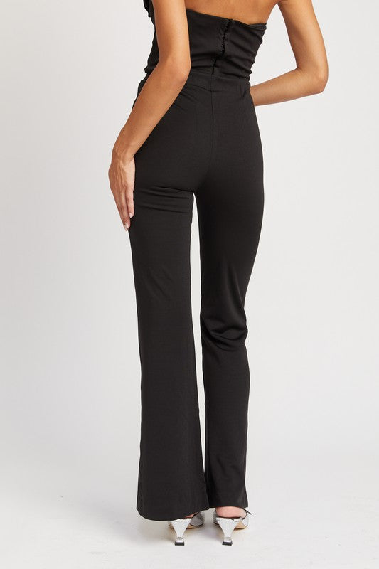 High Waist Flared Pants-Charmful Clothing Boutique