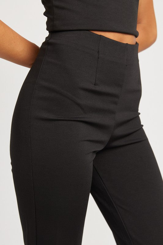 High Waist Flared Pants-Charmful Clothing Boutique