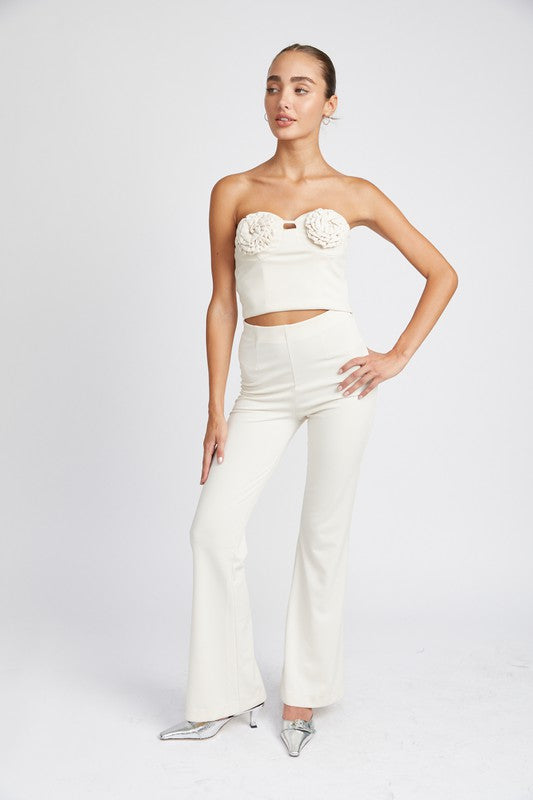 High Waist Flared Pants-Charmful Clothing Boutique