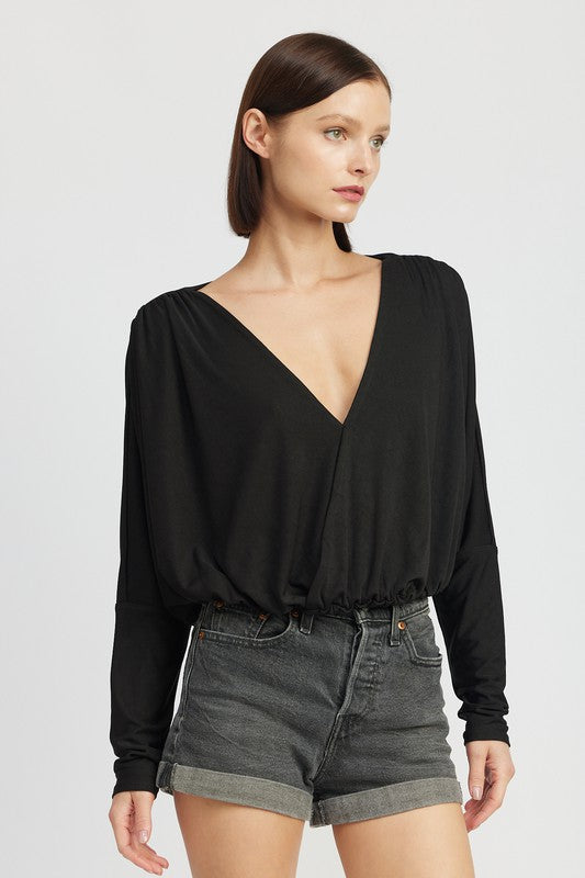 DOLMAN TWIST FRONT TOP-Charmful Clothing Boutique