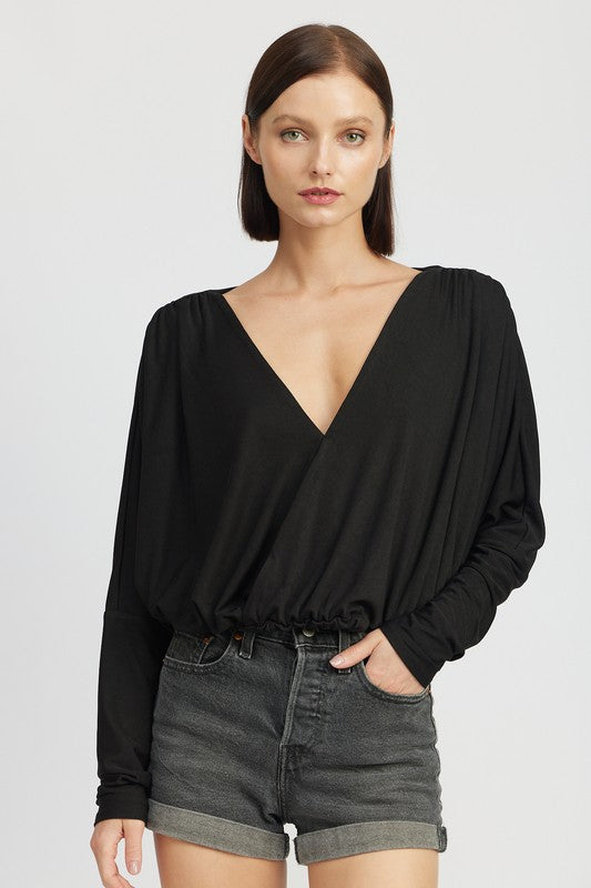 DOLMAN TWIST FRONT TOP-Charmful Clothing Boutique