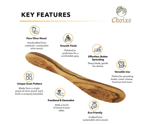 Mediterranean Olive Wood Butter Knife-Charmful Clothing Boutique