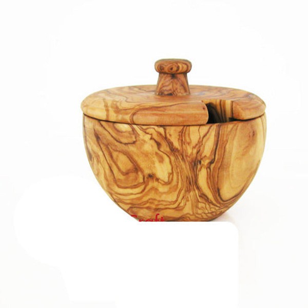 Mediterranean Olive Wood Canister-Charmful Clothing Boutique