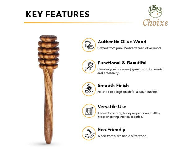 Olive Wood Honey Spoon-Charmful Clothing Boutique