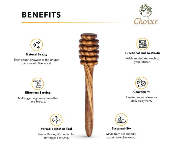 Olive Wood Honey Spoon-Charmful Clothing Boutique