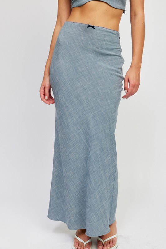 HIGH WAIST BIAS MAXI SKIRT-Charmful Clothing Boutique