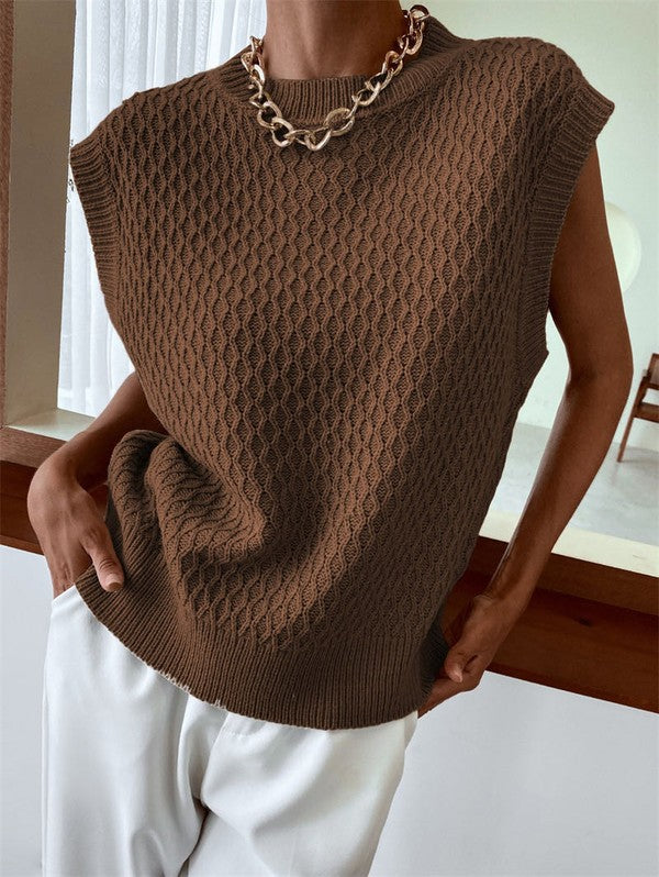 Knit Sweater Vest-Charmful Clothing Boutique