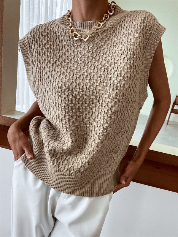 Knit Sweater Vest-Charmful Clothing Boutique