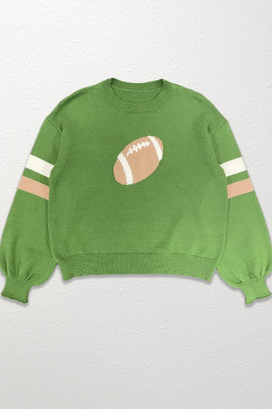 Football knit sweater-Charmful Clothing Boutique