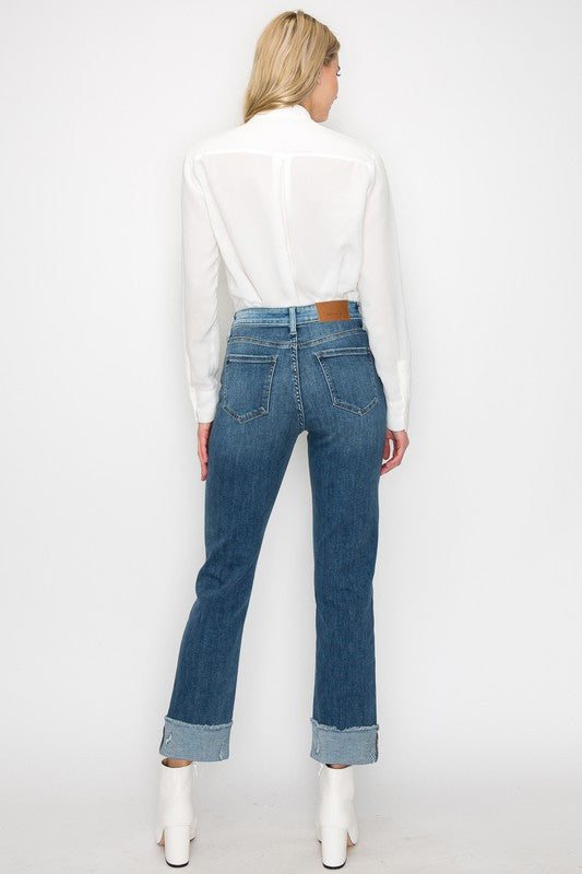 HIGH RISE STRAIGHT JEANS-Charmful Clothing Boutique