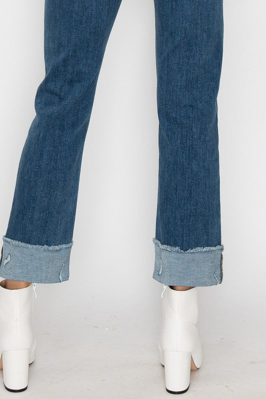 HIGH RISE STRAIGHT JEANS-Charmful Clothing Boutique